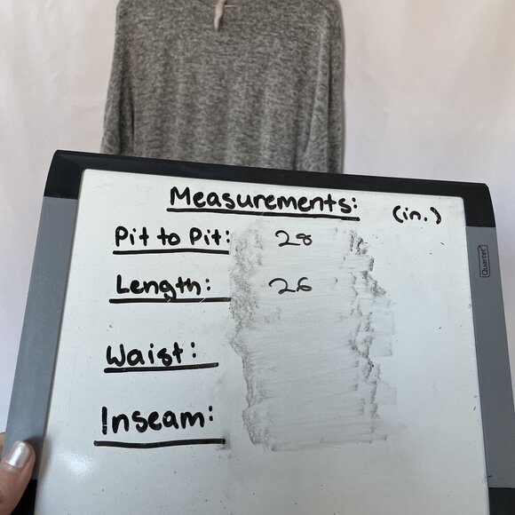 Athleta Womens Gray Heathered Long Sleeve Knit Top Size M Rayon & Spandex Blend - Picture 6 of 7